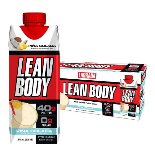 Labrada Lean Body Ready-to-Drink Protein Shake (12 x 500 ml, Piña Colada)