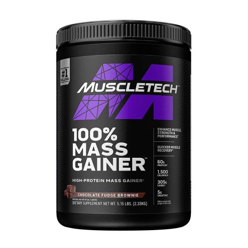 MuscleTech 100% Mass Gainer (2.3 kg, Brownie de Chocolate Fudge)