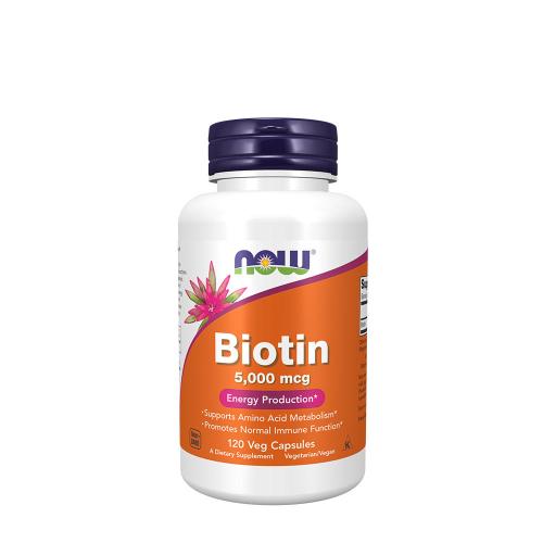 Now Foods Biotin 5,000 mcg (120 Veg Cápsula)