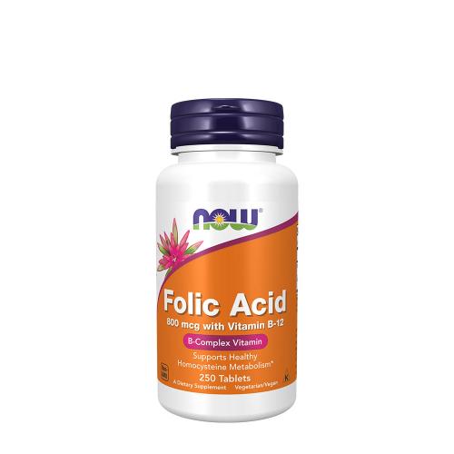 Now Foods Folic Acid 800mcg + B-12 25mcg (250 Tableta)