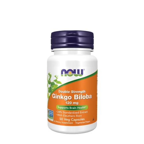 Now Foods Ginkgo Biloba, Double Strength 120 mg (50 Veg Cápsula)