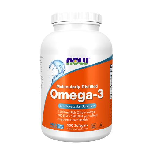 Now Foods Omega-3, Molecularly Distilled (500 Cápsula blanda)