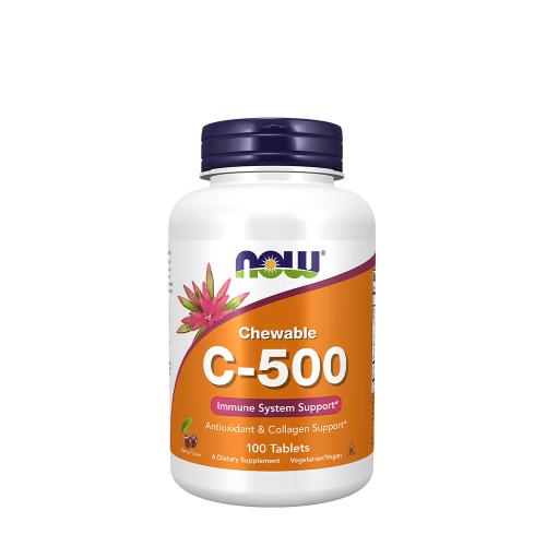 Now Foods Vitamin C-500 Chewable (100 Tableta para chupar, Cereza y Frutos Rojos)