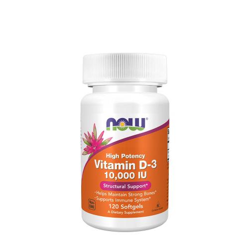 Now Foods Vitamin D-3 10,000 IU (120 Cápsula blanda)