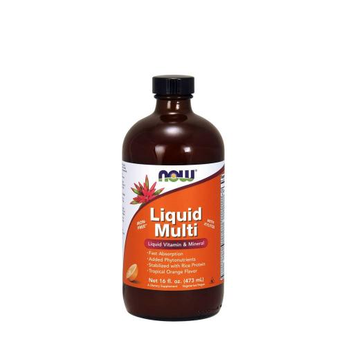 Now Foods Liquid Multi (473 ml, Naranja Tropical)