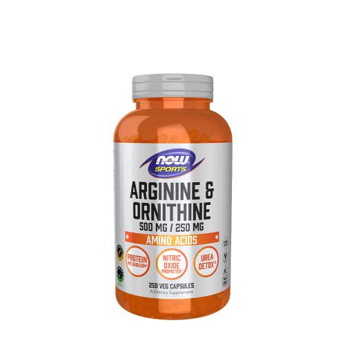 Now Foods Arginine & Ornithine 500/250mg (250 Cápsula)