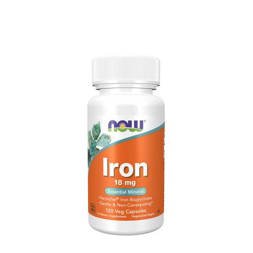 Now Foods Iron 18 mg Veg Capsules (120 Veg Cápsula)