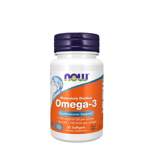 Now Foods Omega-3, Molecularly Distilled Softgels (30 Cápsula blanda)