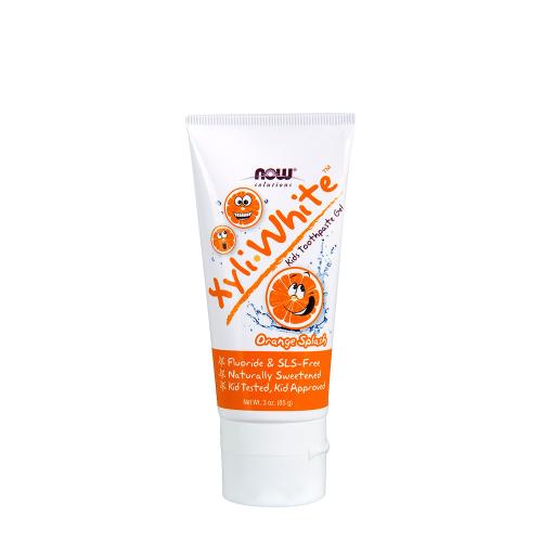 Now Foods XyliWhite Bubblegum Splash Toothpaste Gel for Kids (85 g, Naranja)