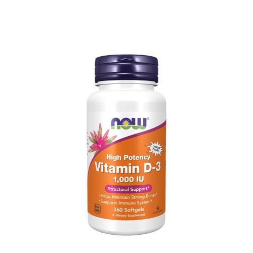 Now Foods Vitamin D-3 1000 IU (360 Cápsula blanda)