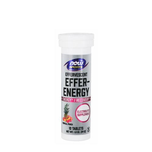 Now Foods Effer-Energy Effervescent Tablets (10 Tableta efervescente, Ponche Tropical)