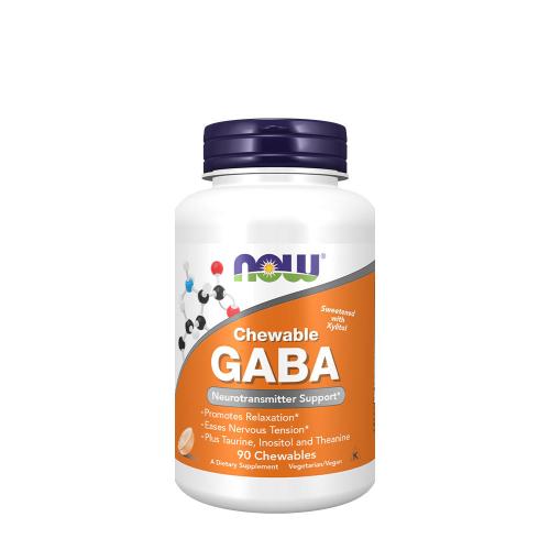 Now Foods GABA Orange Flavor Chewable Tablets (90 Tableta masticable)