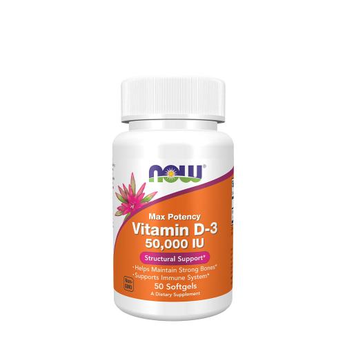 Now Foods Vitamin D-3 50,000 IU (50 Cápsula blanda)