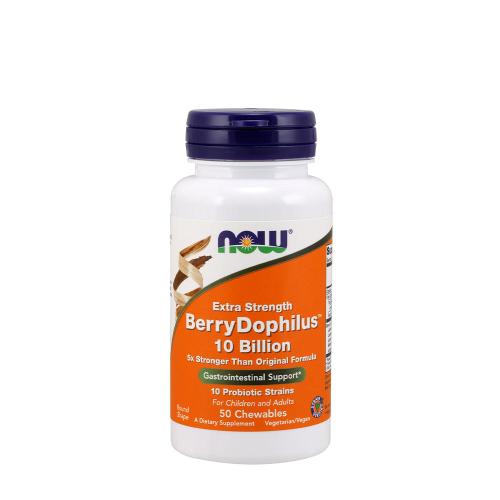 Now Foods BerryDophilus™ Extra Strength 10 Billion (50 Tableta masticable)