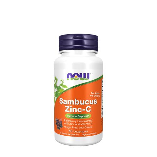 Now Foods Sambucus Zinc-C (60 Tableta para chupar)