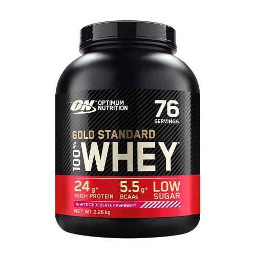 Optimum Nutrition Gold Standard 100% Whey™ (2.27 kg, Chocolate Blanco y Frambuesa)