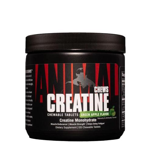 Universal Nutrition Animal Creatine Chews (120 Tableta masticable, Manzana Verde)