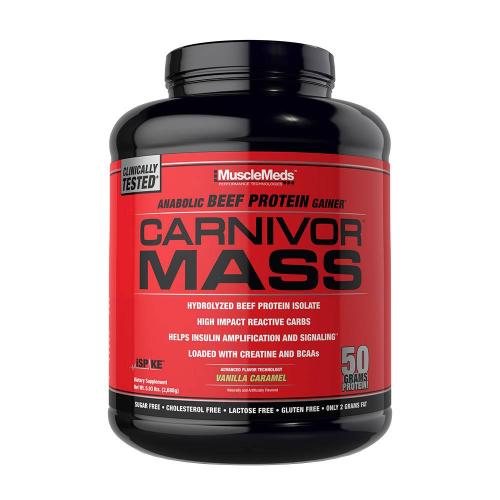 MuscleMeds Carnivor™ Mass 100% Beef Protein Mass Gainer (2668 g, Vainilla Caramelo)