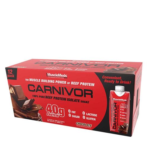 MuscleMeds Carnivor RTD Beef Protein Shake (12 Paquete, Chocolate)