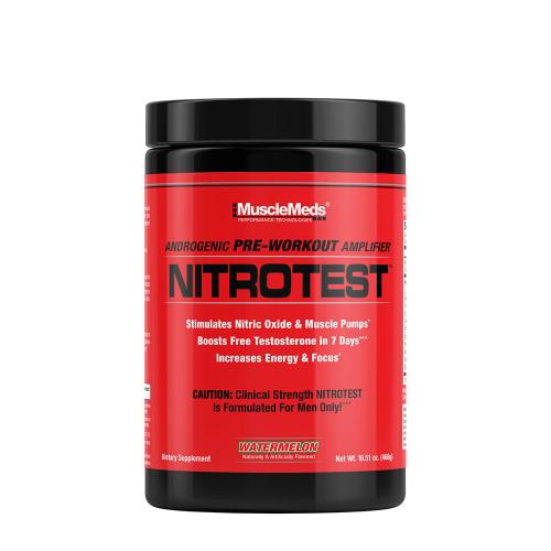 MuscleMeds Nitrotest - 2 in 1 Pre-Workout + Test Booster (468 g, Sandía)