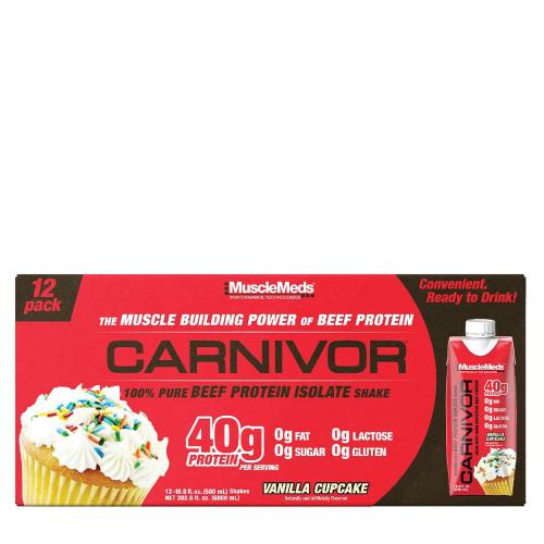 MuscleMeds Carnivor RTD Beef Protein Shake (12 Paquete, Galleta de Vainilla)