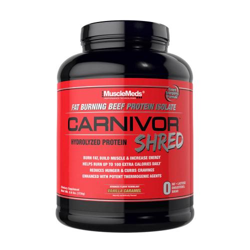 MuscleMeds Carnivor Shred 100% Beef Protein + Fat Burn (1736 g, Vainilla Caramelo)