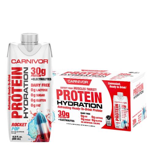 MuscleMeds Carnivor RTD Beef Protein Shake (12 Paquete, Piruleta Espacial)