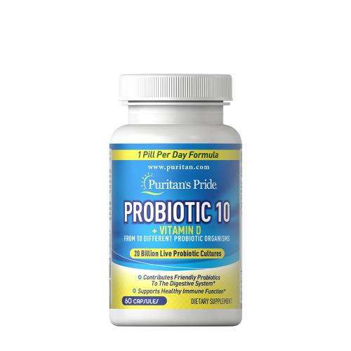 Puritan's Pride Probiotic 10  (60 Veg Cápsula)