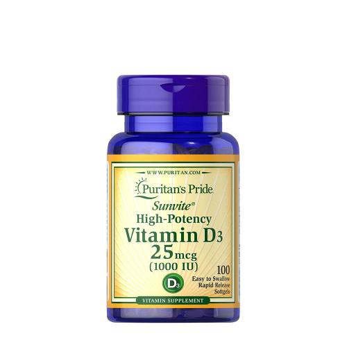 Puritan's Pride Vitamin D3 1000 IU (100 Cápsula blanda)