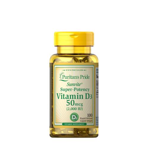 Puritan's Pride Vitamin D3 2000 IU (100 Cápsula blanda)