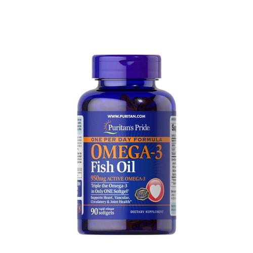 Puritan's Pride One Per Day Omega-3 Fish Oil 1360 mg (950 mg Active Omega-3) (90 Cápsula blanda)