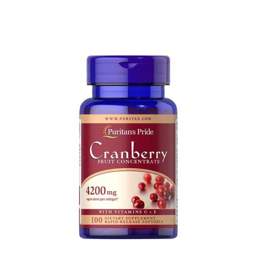 Puritan's Pride Cranberry Fruit Concentrate with C & E 4200 mg (100 Cápsula blanda)