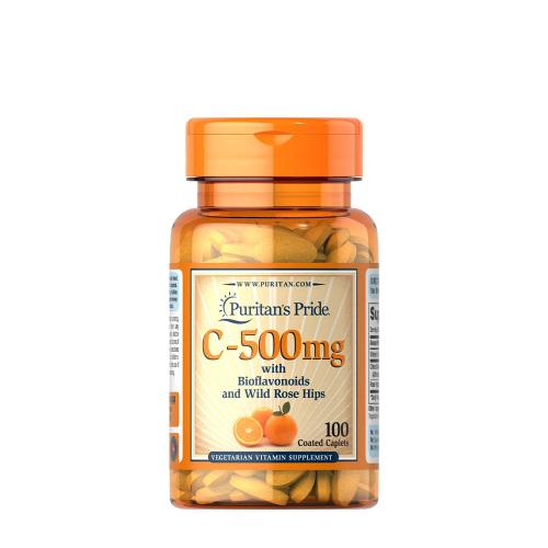 Puritan's Pride Vitamin C-500 mg with Bioflavonoids & Rose Hips (100 Cápsula)