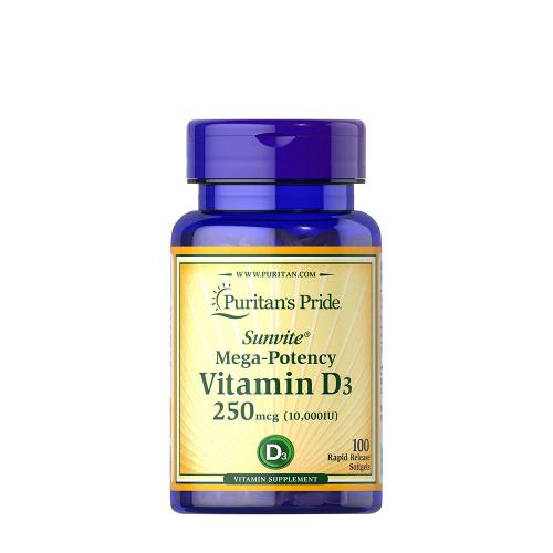 Puritan's Pride Vitamin D3 10,000 IU (100 Cápsula blanda)