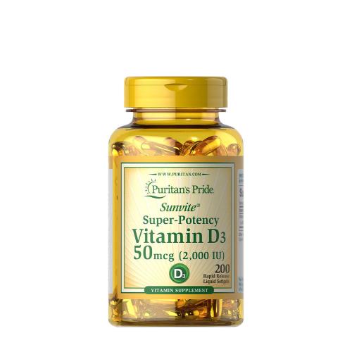 Puritan's Pride Vitamin D3 2000 IU (200 Cápsula blanda)