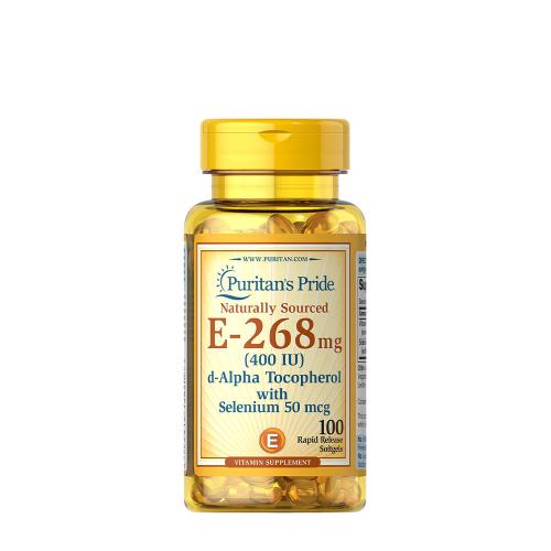 Puritan's Pride Vitamin E-with Selenium 400 IU Natural (100 Cápsula blanda)