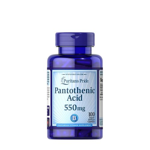 Puritan's Pride Pantothenic Acid 550 mg Rapid Release (100 Cápsula)