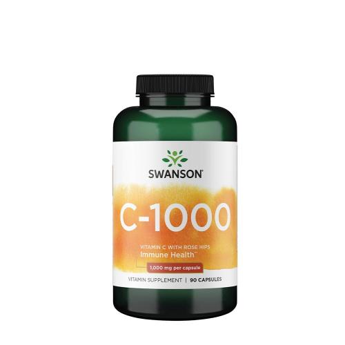 Swanson Vitamin C with Rose Hips (90 Cápsula)