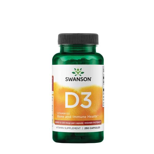 Swanson SWANSON VITAMIN D3 - HIGHER POTENCY 2,000 IU (250 Capsules) (250 Cápsula)