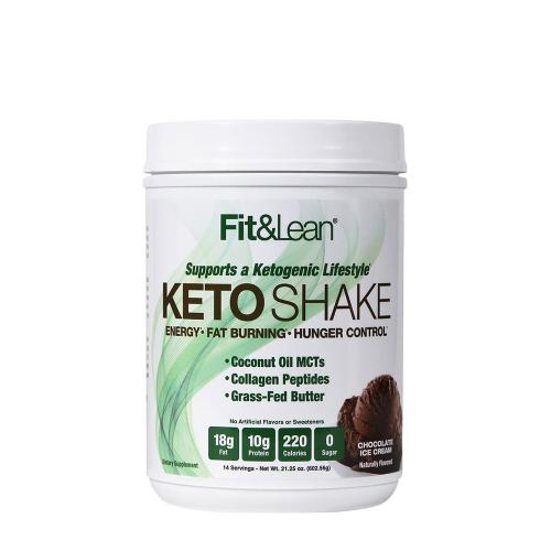 Fit & Lean Keto Shake (602 g, Helado de Chocolate)