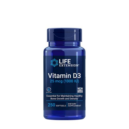 Life Extension Vitamin D3 25 mcg (1000 IU) (250 Cápsula blanda)