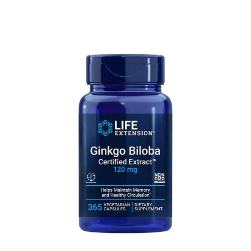 Life Extension Ginkgo Biloba Certified Ext 120 mg  (365 Cápsula)