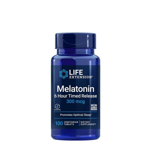 Life Extension Melatonin 6 Hour Timed Release (300 mcg) (100 Veg Tableta)