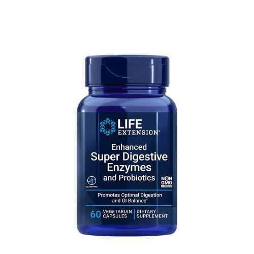 Life Extension Enhanced Super Digestive Enzymes and Probiotics (60 Veg Cápsula)