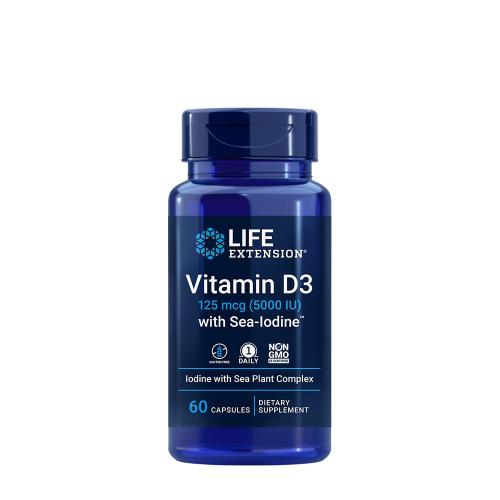 Life Extension Vitamin D3 with Sea-Iodine™ (60 Cápsula)