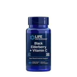   Life Extension Black Elderberry + Vitamin C (60 Veg Cápsula)