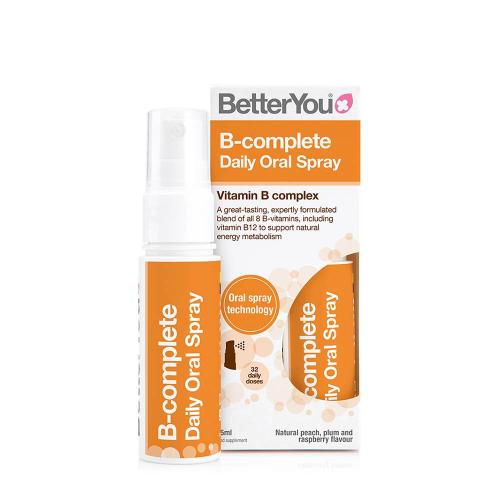 BetterYou B-Complete Oral Spray (25 ml, Durazno, Ciruela y Frambuesa Naturales)