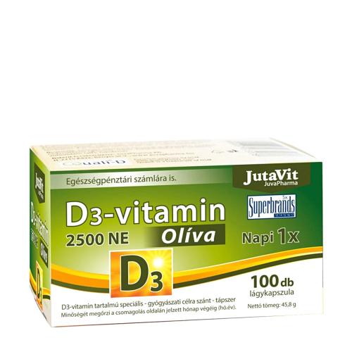 JutaVit Vitamin D3 2500 IU Oliva softgel (100 Cápsula blanda)