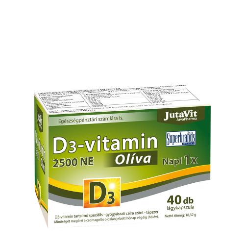 JutaVit Vitamin D3 2500 IU Oliva softgel (40 Cápsula blanda)