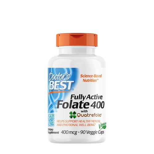 Doctor's Best Fully Active Folate 400 + Quatrefolic 400 mcg (90 Veggie Cápsula)